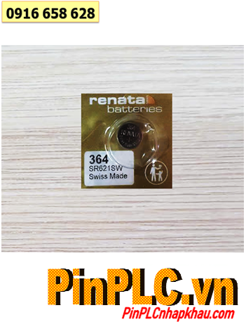 Renata 364 _Pin SR621SW, Pin đồng hồ 1.55v Silver OXide Renata premium 364 _Pin SR621SW